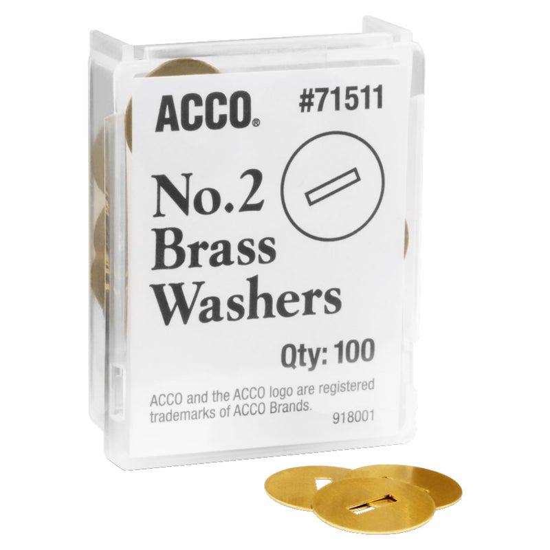 ACCO Brands ACCO Brass Washers  15/32""  Box of 100 (71511) - Image 3